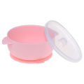 Colorful silicone large-capacity bowl children's school drop-proof bowl spoon silicone baby food supplement sucker bowl